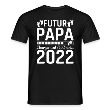 Futur Papa 2022 Naissance Cadeau Grossesse Père - T-shirt homme - noir - Devant - AI Model Male 178 light (178cm)