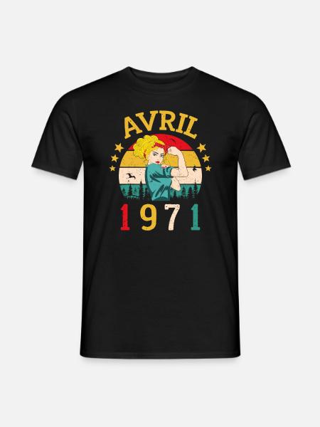 Avril 1971 - T-shirt homme - noir