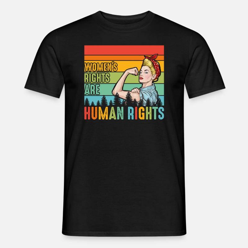 Frauenrechte sind Menschenrechte - Männer T-Shirt - Schwarz
