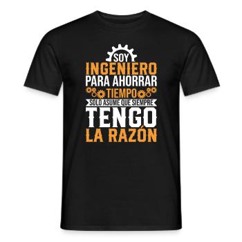Je Suis Un Ingénieur J'ai Toujours Raison - T-shirt homme - noir - Devant - AI Model Male 178 light (178cm)