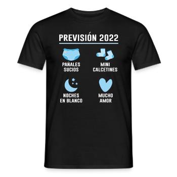 Prévisions Pour 2022 Cadeau De Grossesse 2022 - T-shirt homme - noir - Devant - AI Model Male 178 light (178cm)