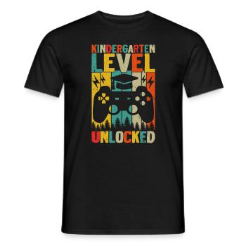 Kindergarten Level Unlocked - Men's T-Shirt - black - Front - AI Model Male 178 light (178cm)