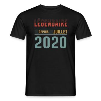 Légendaire Depuis Juillet 2020 Anniversaire Cadeau - T-shirt homme - noir - Devant - AI Model Male 178 light (178cm)