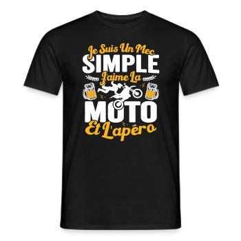 Moto Vtt Vélo Motocross Idée Cadeau Anniversaire - T-shirt homme - noir - Devant - AI Model Male 178 light (178cm)