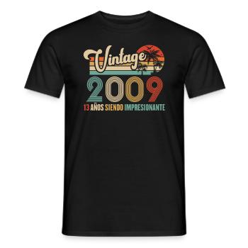 Anniversaire Vintage Idée Cadeau D Anniversaire 13 - T-shirt homme - noir - Devant - AI Model Male 178 light (178cm)