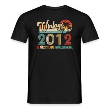 Anniversaire Vintage Idée Cadeau D Anniversaire 10 - T-shirt homme - noir - Devant - AI Model Male 178 light (178cm)