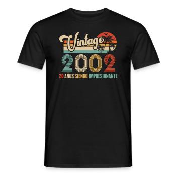 Anniversaire Vintage Idée Cadeau D Anniversaire 20 - T-shirt homme - noir - Devant - AI Model Male 178 light (178cm)