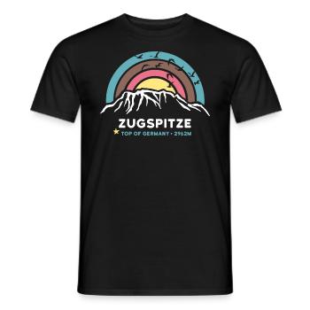 Zugspitze Bayern Garmisch Partenkirchen Wandern - Männer T-Shirt - Schwarz - Vorne - AI Model Male 178 light (178cm)