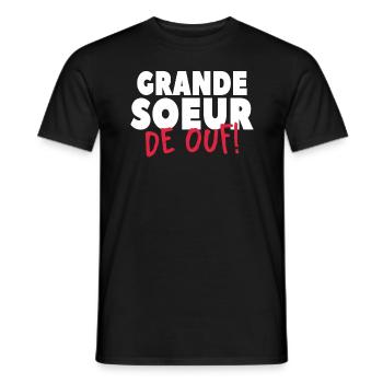 Grand Soeur De Ouf - T-shirt homme - noir - Devant - AI Model Male 178 light (178cm)