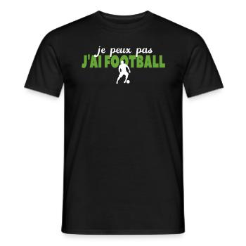Je Peux Pas J'ai Football - T-shirt homme - noir - Devant - AI Model Male 178 light (178cm)