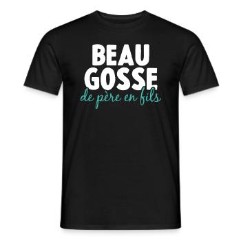 Beau Gosse De Père En Fils - T-shirt homme - noir - Devant - AI Model Male 178 light (178cm)