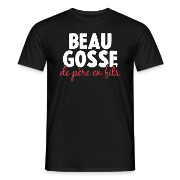 Beau Gosse De Père En Fils - T-shirt homme - noir - Devant - AI Model Male 178 light (178cm)