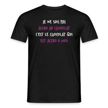 Le Chocolat Qui Est Accro À Moi - T-shirt homme - noir - Devant - AI Model Male 178 light (178cm)