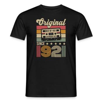 Vintage Geburtstag Originelle Geschenkidee 1921 - Männer T-Shirt - Schwarz - Vorne - AI Model Male 178 light (178cm)