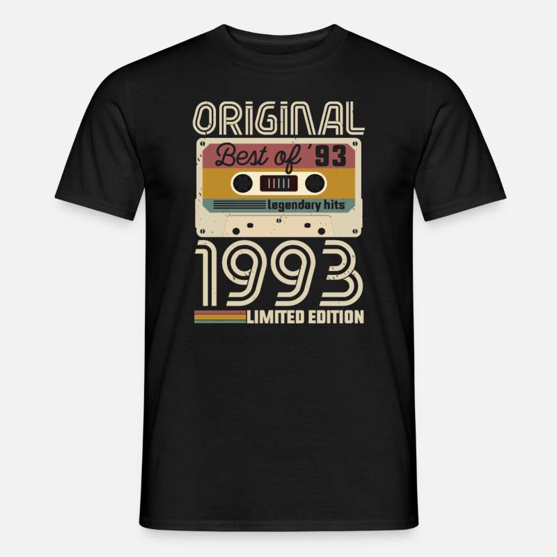Anniversaire Vintage Idée Cadeau Original 1993 - T-shirt homme - noir