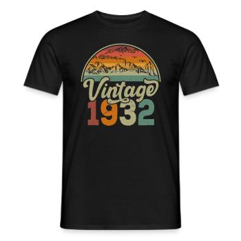 Jahrgang 1932 - Männer T-Shirt - Schwarz - Vorne - AI Model Male 178 light (178cm)