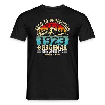 Perfekt gealtert 1923 Original - Männer T-Shirt - Schwarz - Vorne - AI Model Male 178 light (178cm)