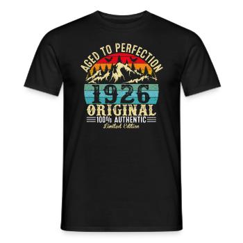 Perfekt gealtert 1926 Original - Männer T-Shirt - Schwarz - Vorne - AI Model Male 178 light (178cm)