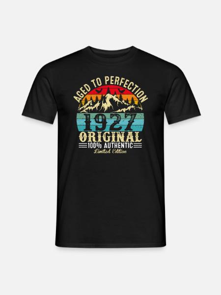 Perfekt gealtert 1927 Original - Männer T-Shirt - Schwarz