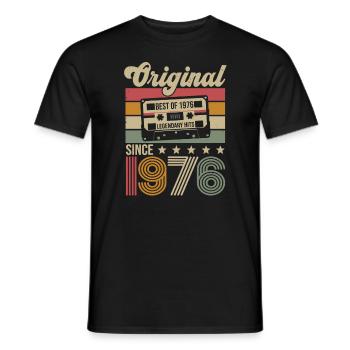 Vintage Geburtstag Original Geschenkidee 1976 - Männer T-Shirt - Schwarz - Vorne - AI Model Male 178 light (178cm)
