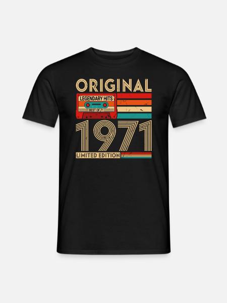 Idée Cadeau Anniversaire Vintage Original 1971 - Mænd T-shirt - sort