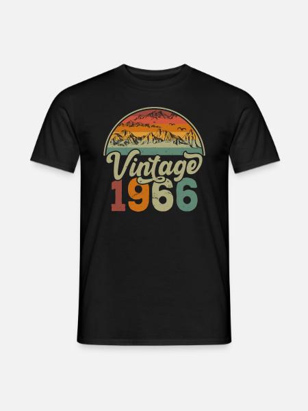 Jahrgang 1966 - Männer T-Shirt - Schwarz