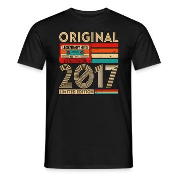 Original Vintage Geburtstag Geschenkidee 2017 - Männer T-Shirt - Schwarz - Vorne - AI Model Male 178 light (178cm)