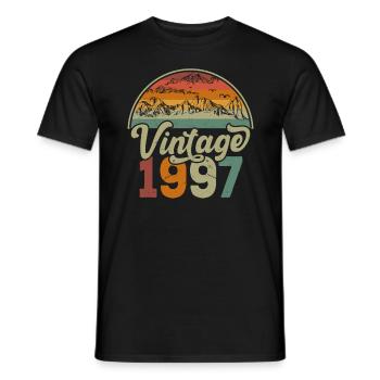 Vintage 1997 - T-shirt homme - noir - Devant - AI Model Male 178 light (178cm)