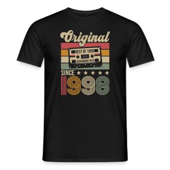Vintage Geburtstag Original Geschenkidee 1998 - Männer T-Shirt - Schwarz - Vorne - AI Model Male 178 light (178cm)