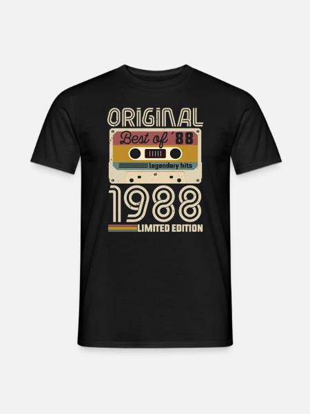 Anniversaire Vintage Idée Cadeau Original 1988 - T-shirt homme - noir
