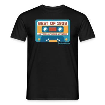 1938 Vintage Vintage Retro Cadeau D’anniversaire - T-shirt homme - noir - Devant - AI Model Male 178 light (178cm)