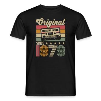 Vintage Geburtstag Original Geschenkidee 1979 - Männer T-Shirt - Schwarz - Vorne - AI Model Male 178 light (178cm)