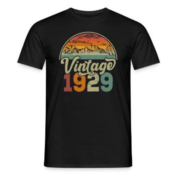 Vintage 1929 - Men's T-Shirt - black - Front - AI Model Male 178 light (178cm)
