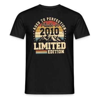 Aged to perfection Made in 2010 - Men's T-Shirt - black - Front - AI Model Male 178 light (178cm)