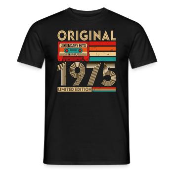 Original legendäre Hits Best of 1975 - Männer T-Shirt - Schwarz - Vorne - AI Model Male 178 light (178cm)