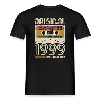 Vintage Geburtstag Original Geschenkidee 1999 - Männer T-Shirt - Schwarz - Vorne - AI Model Male 178 light (178cm)