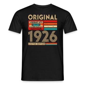 Original legendary hits Best of 1926 - Men's T-Shirt - black - Front - AI Model Male 178 light (178cm)