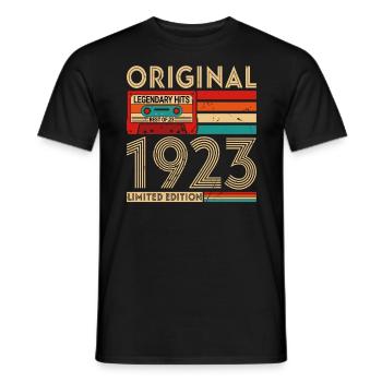 Original legendary hits The best of 1923 - Men's T-Shirt - black - Front - AI Model Male 178 light (178cm)