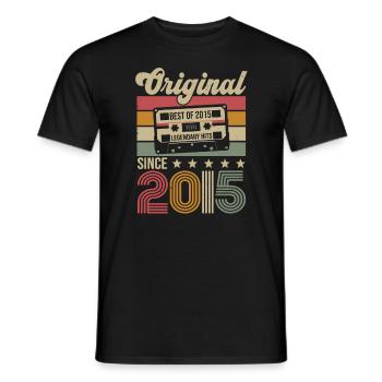 Vintage Geburtstag Original Geschenkidee 2015 - Männer T-Shirt - Schwarz - Vorne - AI Model Male 178 light (178cm)