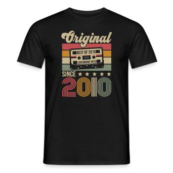 Vintage Geburtstag Original Geschenkidee 2010 - Männer T-Shirt - Schwarz - Vorne - AI Model Male 178 light (178cm)