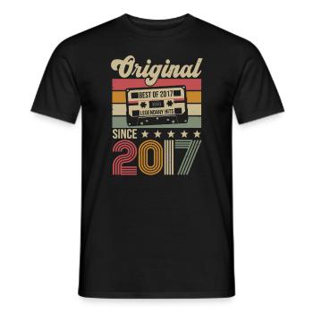 Vintage Geburtstag Original Geschenkidee 2017 - Männer T-Shirt - Schwarz - Vorne - AI Model Male 178 light (178cm)
