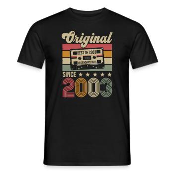 Vintage Geburtstag Original Geschenkidee 2003 - Männer T-Shirt - Schwarz - Vorne - AI Model Male 178 light (178cm)