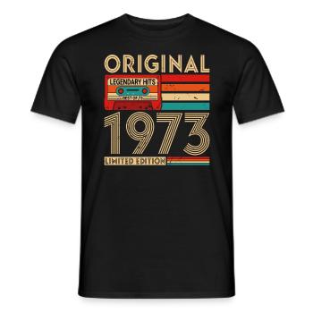 Original legendäre Hits Das Beste von 1973 - Männer T-Shirt - Schwarz - Vorne - AI Model Male 178 light (178cm)