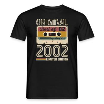 Vintage Geburtstag Original Geschenkidee 2002 - Männer T-Shirt - Schwarz - Vorne - AI Model Male 178 light (178cm)