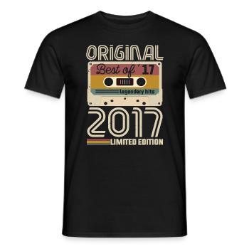 Vintage Geburtstag Original Geschenkidee 2017 - Männer T-Shirt - Schwarz - Vorne - AI Model Male 178 light (178cm)