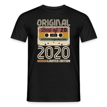 Vintage Geburtstag Original Geschenkidee 2020 - Männer T-Shirt - Schwarz - Vorne - AI Model Male 178 light (178cm)