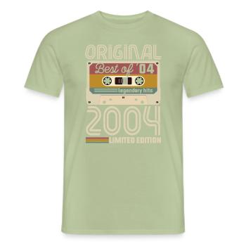 Vintage Geburtstag Original Geschenkidee 2004 - Männer T-Shirt - Sage - Vorne - AI Model Male 178 light (178cm)