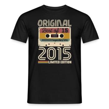 Vintage Geburtstag Original Geschenkidee 2015 - Männer T-Shirt - Schwarz - Vorne - AI Model Male 178 light (178cm)
