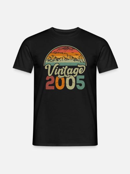Jahrgang 2005 - Männer T-Shirt - Schwarz