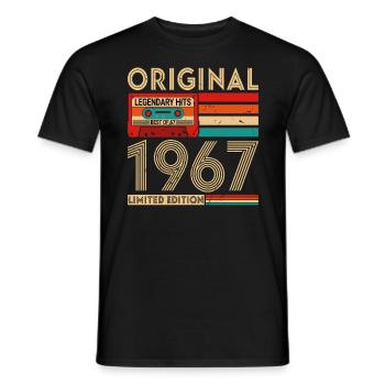 Original legendäre Hits Das Beste von 1967 - Männer T-Shirt - Schwarz - Vorne - AI Model Male 178 light (178cm)
